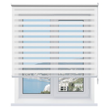 Рулонная штора День-ночь Wood белый