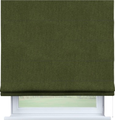 Римская штора «Кортин», лён димаут салатовый, для проёма