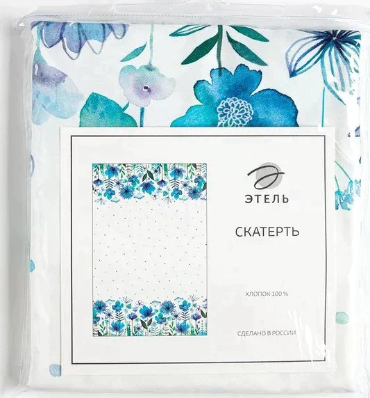 Скатерть "Этель" Незабудки 149х220см, 100% хл, саржа 190 г/м2