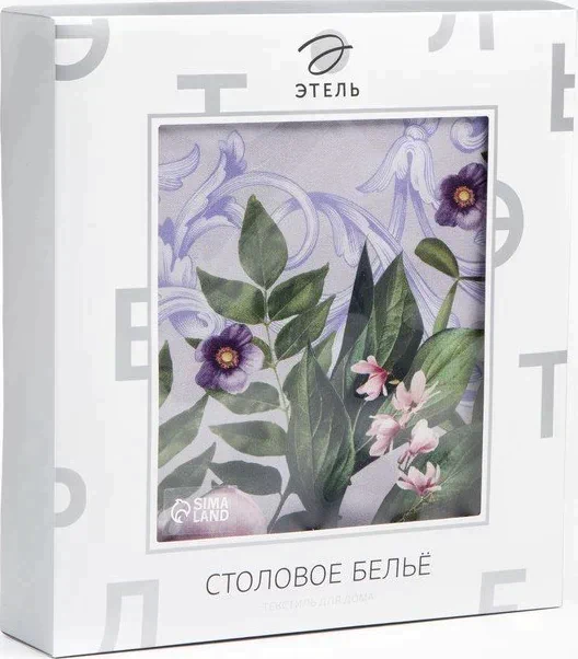 Скатерть «Этель» «Цветочный этюд» 150 × 180 см, хлопок 100 %, саржа 190 г/м²