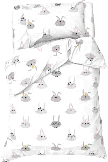 Постельное бельё Этель 1,5 сп "Funny rabbits", 143х215 см, 150х214 см, 50х70 см -1 шт, 100 % хлопок, бязь