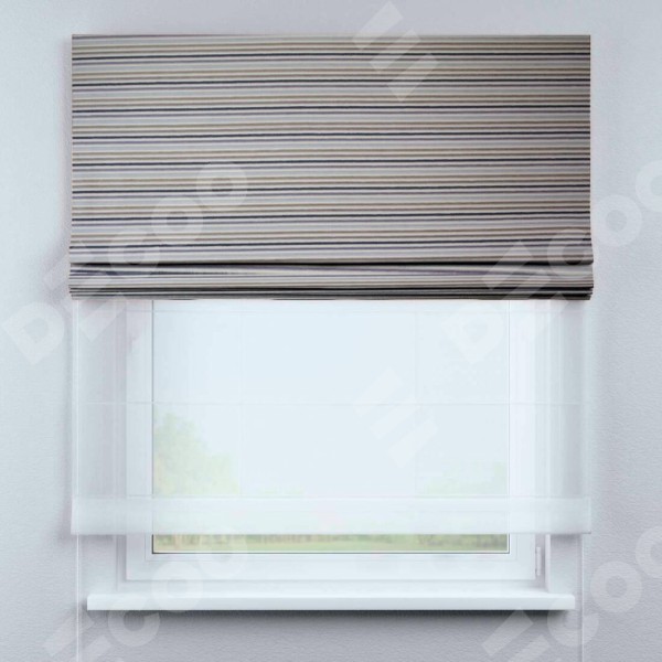 Римская штора «Кортин» день-ночь, ткань «Горизонт Вечер»