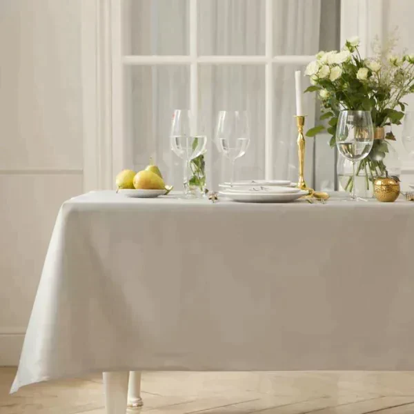 Скатерть Этель Cozy 150*220 +/-3см, цв.серый, пл. 192 г/м2, хл с ВГМО