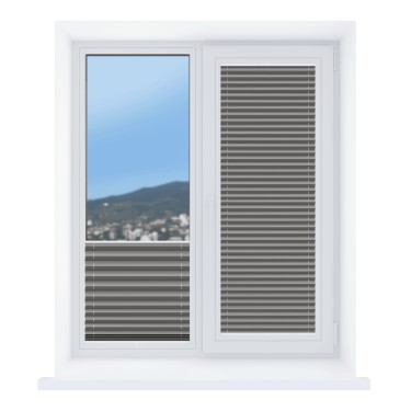 Штора плиссе ткань Солеа серый