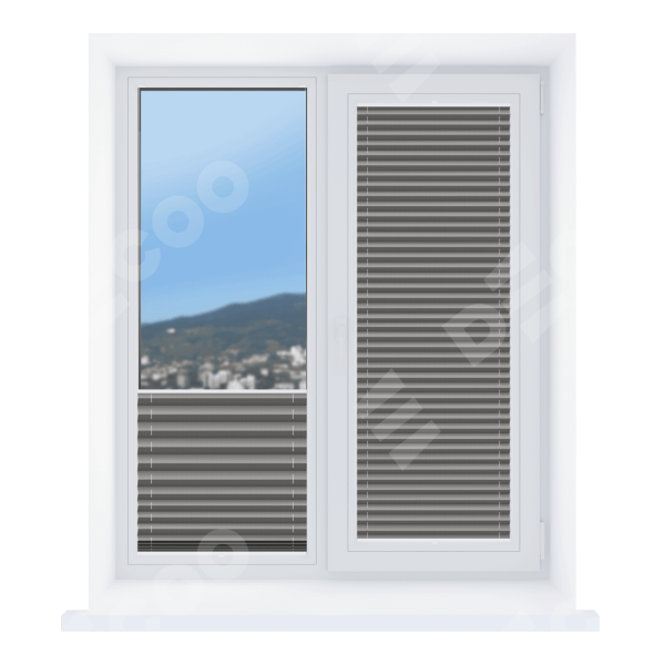 Штора плиссе ткань Солеа серый