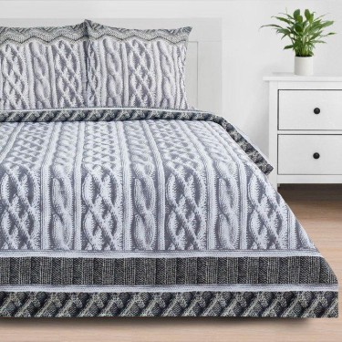 Постельное бельё "Этель" дуэт Жемчужная вязка, размер 143х215 см - 2 шт., 240*220 см, 70х70 см - 2 шт