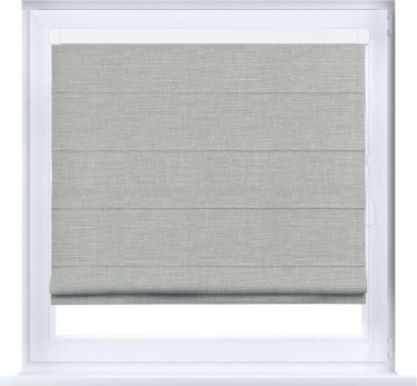 Римская штора «Кортин» кассетная, ткань лён серый