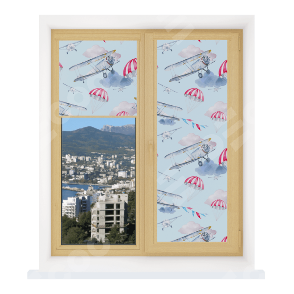 Рулонная штора Уни 2 с принтом Самолет