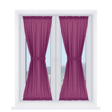 Штора песочные часы «Кортин» вельвет фиолетовый