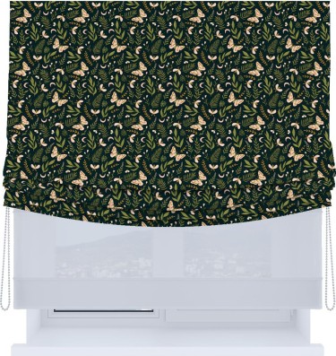 Римская штора «Кортин», день-ночь с мягкими складками, «Летняя ночь»